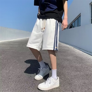 夏季新款休闲短裤男潮牌拼色运动字母潮流宽松学生五分裤DK65 p30图片