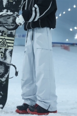 冬季拼接防风防水保暖加绒银狐绒中性滑雪裤HK5166J加绒-P70控108，男装棉衣，电商A001
