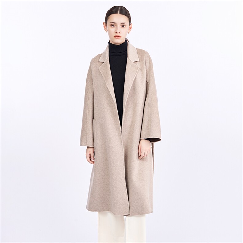 羊绒大衣女中长款韩版宽松显瘦长袖羊绒外套冬季新款女装，女装羊绒大衣，星纬羊绒