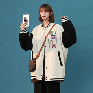 中性风 春秋季情侣棒球服男女休闲夹克女时尚外套男BQF268-P50图片
