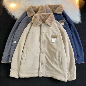 灯芯绒棉衣外套男冬季港风情侣加厚棉服ins棉袄外套上衣VY71-P70图片