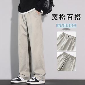 男款2025秋季新款宽松直筒裤潮流新款高级感百搭休闲K6686-P50图片