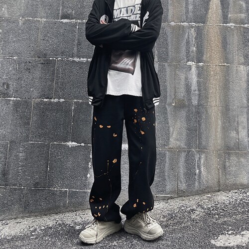 高街潮牌ins裤子男泼墨星星牛仔裤N091P48常规38,男装牛仔裤,星座1116-2