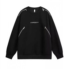 圆领纯色卫衣男秋冬设计感小众潮牌长袖拉链上衣WY99，男装卫衣，星座1116A（原606A-3）