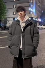 外景冬季深灰加厚面包服男宽松百搭保暖棉衣立领外套MF00428/P90，男装棉衣，电商B316
