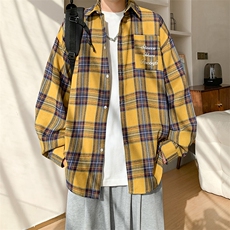 春秋季衬衫新款宽松休闲男女同款衬衣XZ102B-1-CS2512P45，男装衬衫，星座102B-1