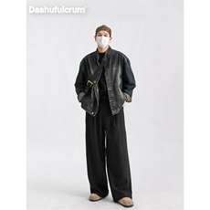 JK8970-P60秋季日式覆古水洗立领牛仔夹克男士时尚品牌单排扣，男装夹克，电商B323A