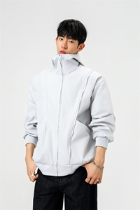 可二开拉链装饰解构大码M-5XL夹克男聚酯纤维JK78092P69控108图片