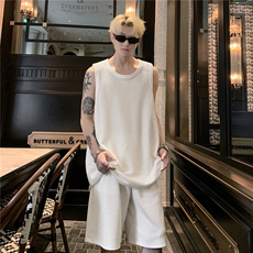 24新款薄款冰丝凉感休闲裤男士潮流短裤KH119特P27配衣H952，男装牛仔裤，电商A341
