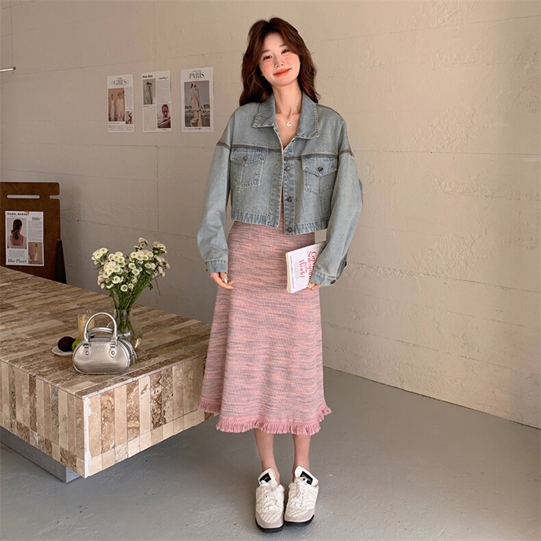 2025年春季新款牛仔套装两件套，女装套装/套裙，秋水欣儿