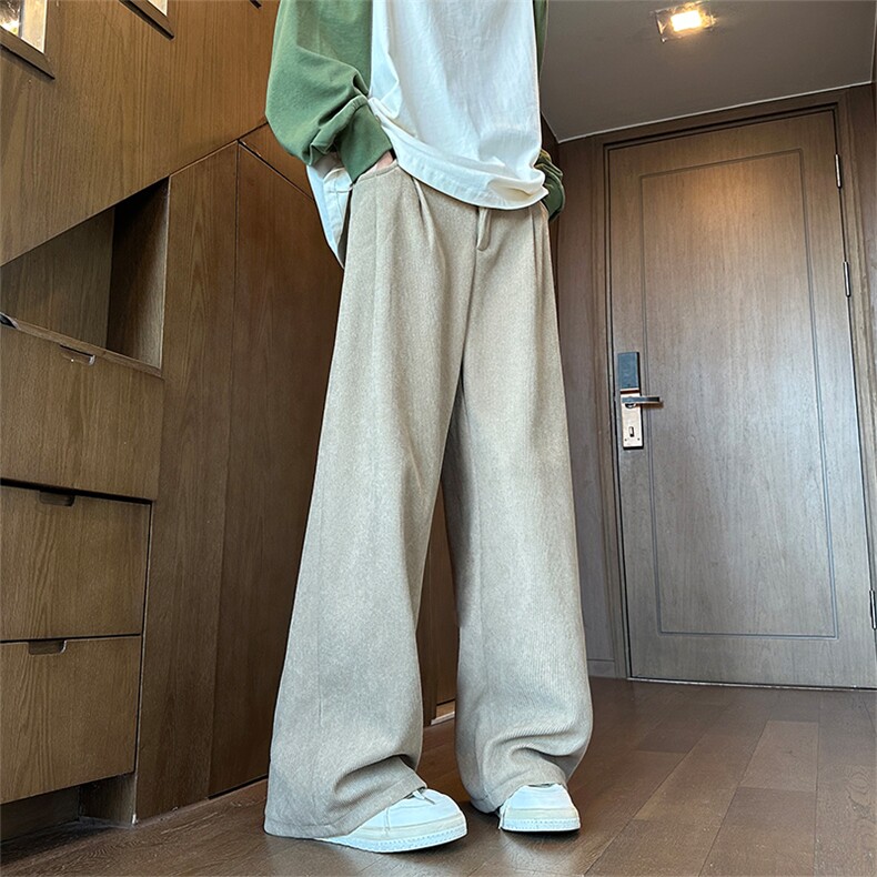 秋冬加厚灯芯绒半松紧休闲长裤K840特P45控68,男装休闲裤,电商A309