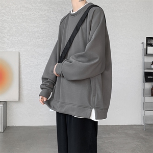 8XL-M假两件卫衣加肥加大码重磅拼接外套圆领套头WY5103P55加绒65图片