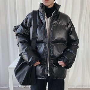 棉衣新款皮革亮面pu皮棉0衣备货万件，主推私聊。M711    P90图片
