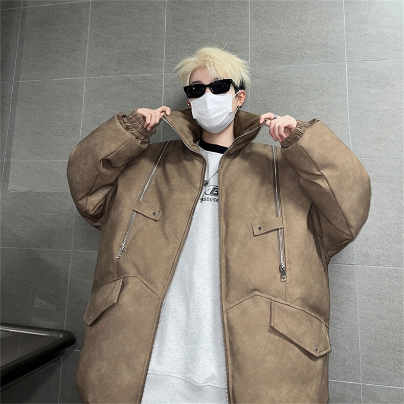皮棉服冬季宽松棉衣立领冬装棉袄外套男MY2415-特100控168,男装棉衣,电商B370