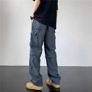 秋新款户外男女同款登山直筒裤休闲冲锋裤(可拆卸) D309B-K50-P60图片