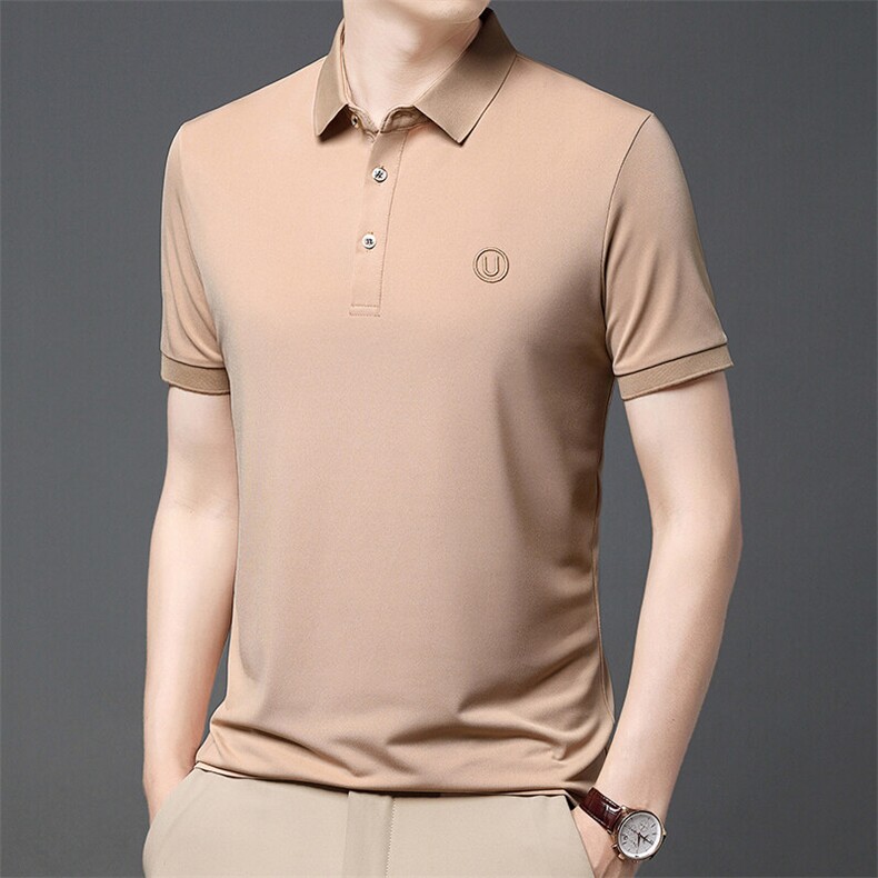 新款韩版短袖T恤男翻领休闲男装品端舒适简约polo衫上衣,男装Polo衫,钱塘6003（原4033）