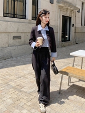 现货！主推2025秋装新款休闲运动条纹两件套，女装套装/套裙，琦鑫阁（原依鑫阁）