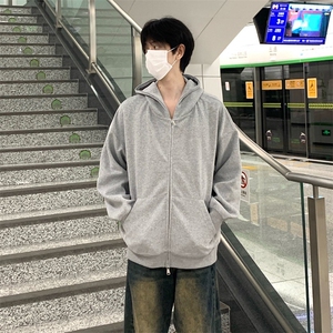 抖音得物高品质二开350克秋冬双头双拉链卫衣开衫外套W74图片