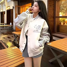 胖女童外套儿童春装加肥加大偏胖女孩宽松棒球服初中学院风夹克衫，男装夹克，星座506A