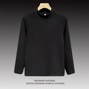 秋冬半高领打底衫男双面德绒长袖T恤大码m-5xl t52 P15图片