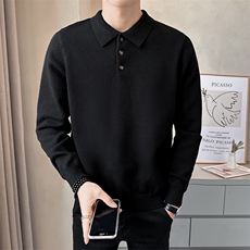 店主风毛衣男纯色百搭2025秋款翻领外套上衣男B317/M301/P85，男装针织衫/毛衣，电商B317