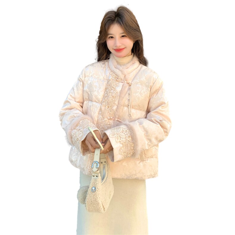 新中式风重工串珠短款羽绒服2026新款88771P310,女装羽绒服,2C323