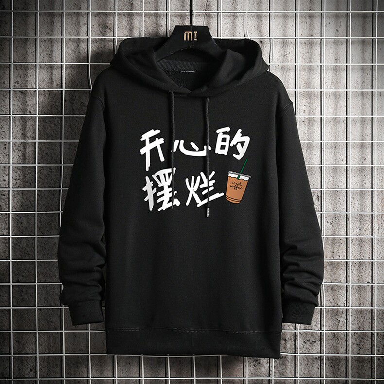WY2348-P35加绒款-P40纯棉连帽卫衣男大码运动帽衫宽松薄网格,男装卫衣,电商A040A