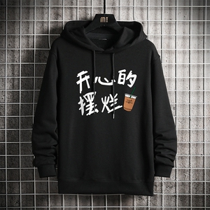 WY2348-P35加绒款-P40纯棉连帽卫衣男大码运动帽衫宽松薄网格,绿色春风衣搭配烟灰色运动裤好看吗图片