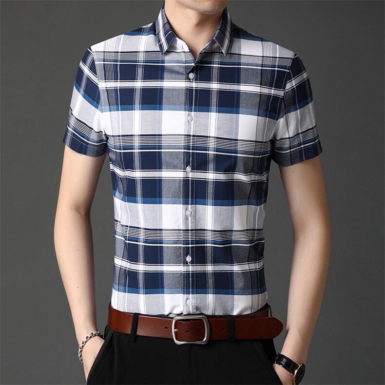 C68212021年夏季新款男式短袖衬衫男商务休闲高端男装,男装衬衫,电商B360