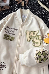 美式复古棒球服男女春秋款重磅刺绣vintage2025夹克宽松洋气外套图片