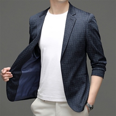 M5557-1钱塘2020-3春夏新款中年男士休闲西服简约百搭外套P135，男装西服，钱塘207-3