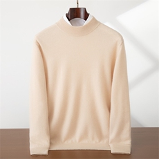 2025年秋季平面半高领时尚百搭休闲，男装羊绒套衫，蜜暖羊