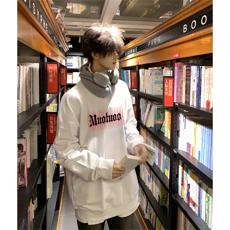 抖音得物现货高品质美式宽松圆领印花卫衣新款重磅卫衣ADY107,男装卫衣,电商A443