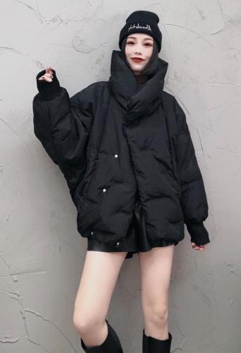 SGH2095欧范围脖领刺绣印花小众百搭百分百羽绒外套,女装,L·H·X