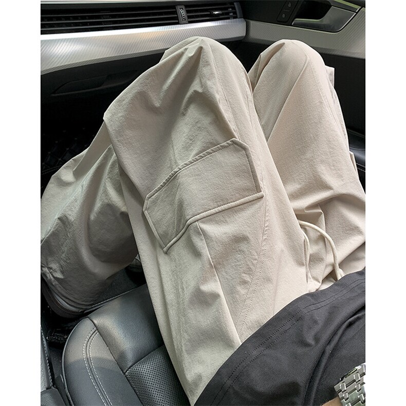 新款冰丝速干破缝拼接工装伞兵休闲裤XZ604-K207-特P35控68,男装工装外套,星座604