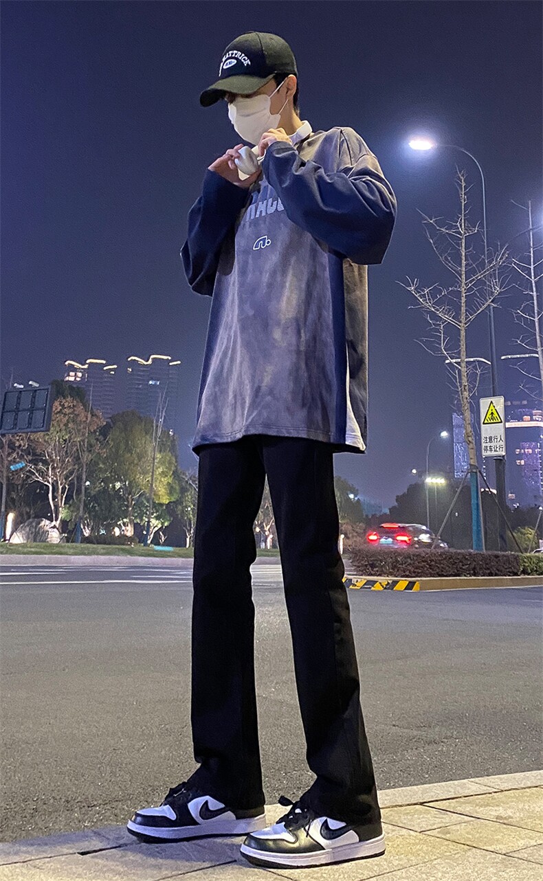 2024春款修身微喇复古弹力牛仔裤715-6-BK01P50,男装牛仔裤,星座715-6