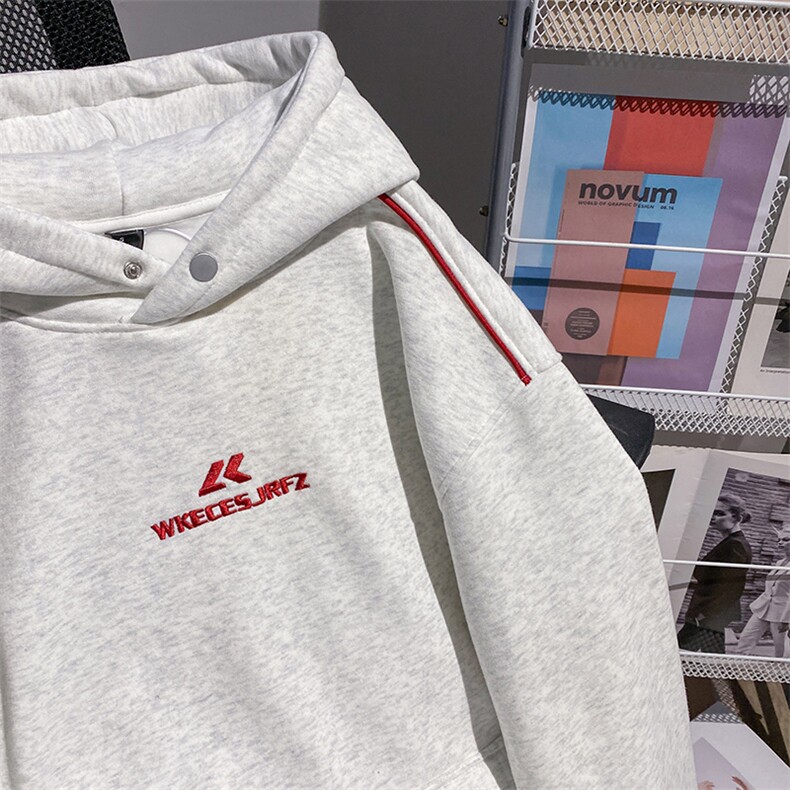 5728-P56潮牌新款设计感刺绣宽松保暖情侣加绒卫衣,男装棉衣,星座617A-2