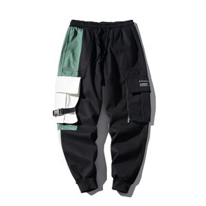 2019冬季新日系男拼接工装束脚加绒加厚长裤休闲裤K2871-P75图片