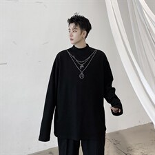 【2025秋装】秋季暗黑小众烫钻长袖卫衣男装H1100P55，男装卫衣，星座1114（原A254）