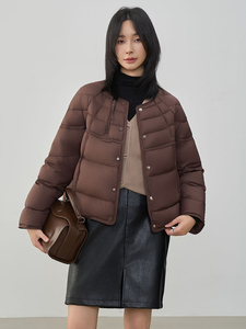 现货2025年冬季新款90白鸭绒休闲风简约时尚羽绒服女外套图片