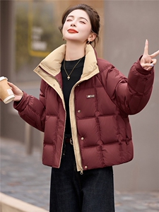 2025年冬季90白鸭绒撞色羽绒服图片