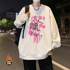潮流街头风男士长袖卫衣秋冬季宽松情侣装外套加绒上衣服WR143，女装短外套，星座1116A-1（原606A）