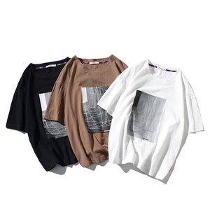 2021夏季新款白底平铺 面料：100%棉 T195-P30图片