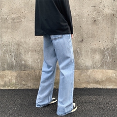 美式牛仔裤子男高街ins潮牌宽松直筒裤复古风长裤N0870-P40，男装牛仔裤，星座308B-1