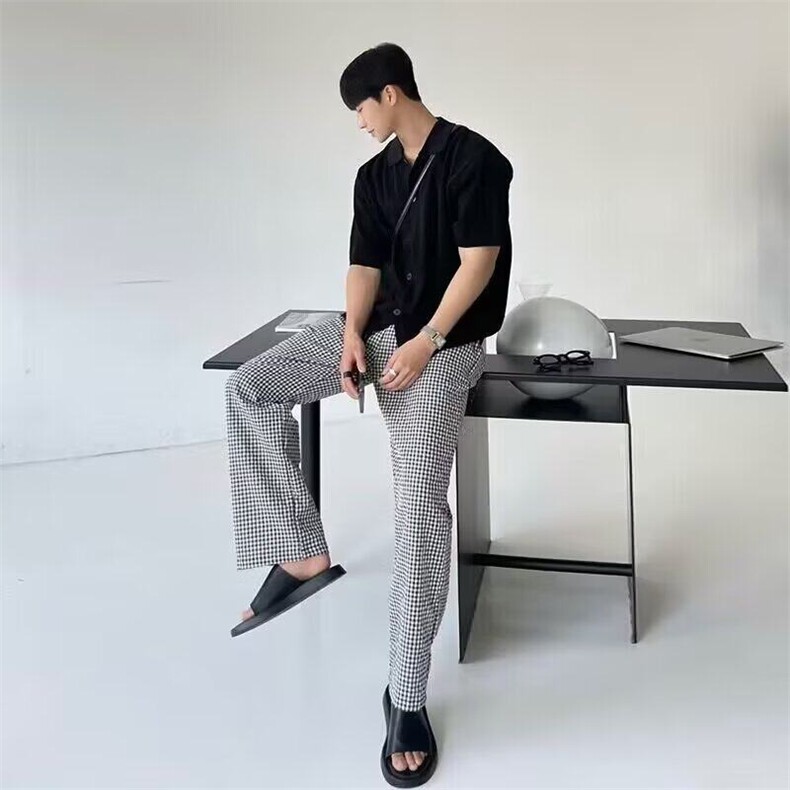 针织polo衫男短袖高级感开衫上衣韩版休闲青年雅痞简约英伦风衣服,男装针织衫/毛衣,星座506A