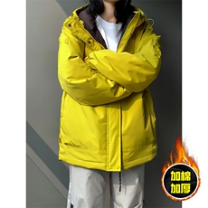 现货5W件冬季三防美式boxy解构连帽雪山冲锋衣棉衣男女棉服厚外套，男装夹克，电商A486-1
