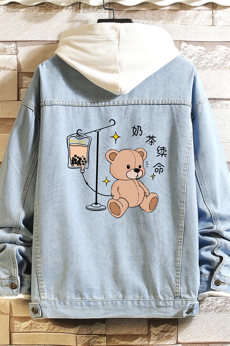 牛仔夹克男大码牛仔外套男茄克NJ77194-P60加绒款-P75,男装夹克,电商A040A
