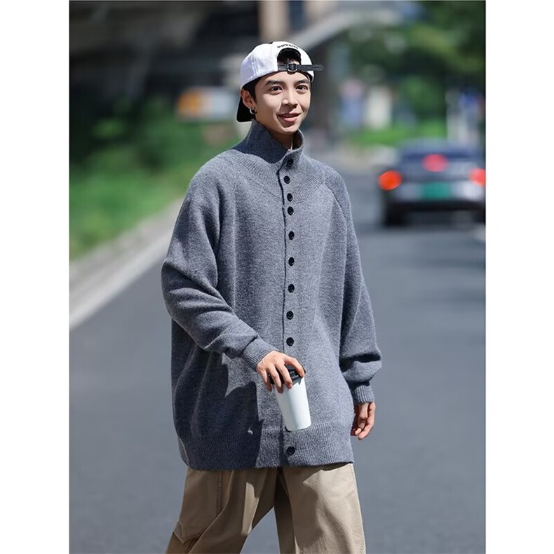 针织开衫男女韩版潮流宽松百搭帅气2025秋冬ins毛衣MZ877-P57,男装针织衫/毛衣,星座412-3