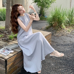 高级感蕾丝拼接背心套装女2025夏季新款显瘦无袖上衣半身裙两件套图片