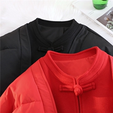 中式唐装男款冬季加厚风汉服青红色立领休闲外套A33-P158，男装棉衣，星座816A（原B366）